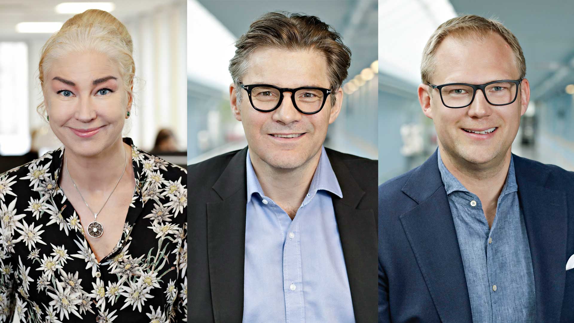 Eva Beckman, Jan Helin och Andreas Bedinger