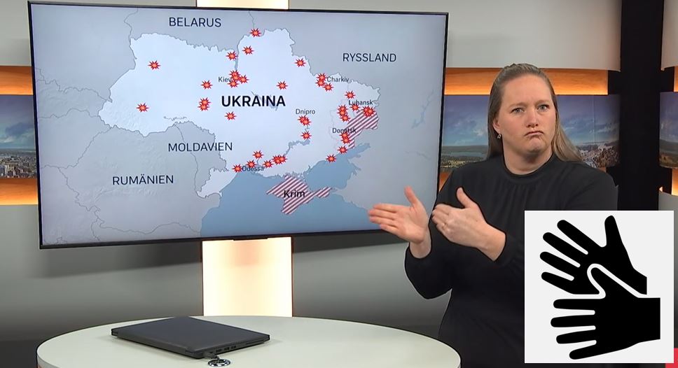 Teckenspråkstolkade sändningar om kriget i Ukraina